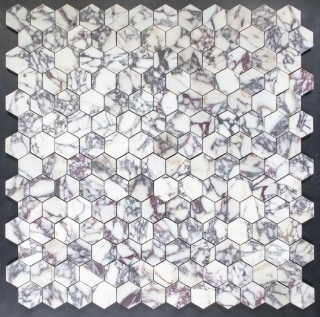 Picture of Elon Tile & Stone - Hexagon Mosaics 2 Bianco Violetta Honed