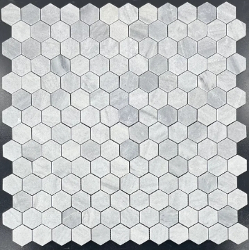 Picture of Elon Tile & Stone - Hexagon Mosaics 2 Blue Mist Honed