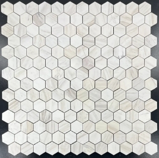 Picture of Elon Tile & Stone - Hexagon Mosaics 2 Vena D'Oro Honed