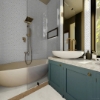 Picture of Elon Tile & Stone - 1 Rounds Mosaics Vena D'Oro Honed
