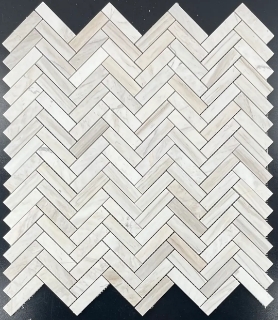 Picture of Elon Tile & Stone - Herringbone Mosaics 1 x 4 Vena D'Oro