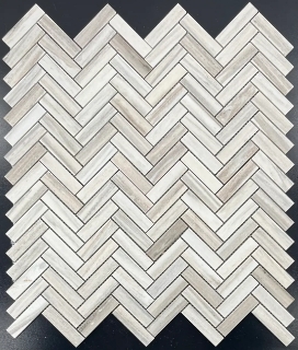 Picture of Elon Tile & Stone - Herringbone Mosaics 1 x 4 Cinnamon Beige Honed