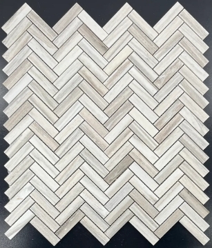 Picture of Elon Tile & Stone - Herringbone Mosaics 1 x 4 Cinnamon Beige Honed