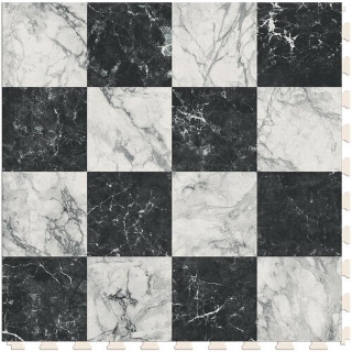 Picture of Perfection Floor Tile - Soda Pop Shop Black Marble 16