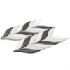 Picture of SOHO Studio Corp - Baroque Floret Mosaic Gun Metal & White Jade