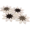Picture of SOHO Studio Corp - Water Jet Mosaic MJ Rain Flower Wooden Beige Taupe Beige Glass