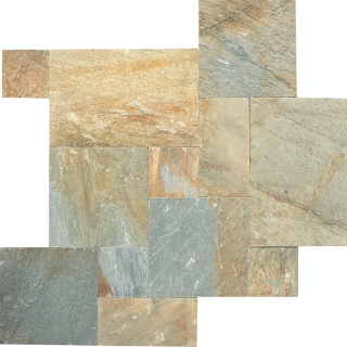 Picture of Daltile - Slate Versailles Pattern Mosaic Golden Sun