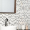 Picture of SOHO Studio Corp - New Palm Beach by Krista Watterworth Leaf White