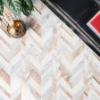 Picture of SOHO Studio Corp - Zayden Rosa - Rosa Norvega White Carrara White Thassos & Brass