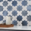 Picture of SOHO Studio Corp - Malta Star & Cross Matte Denim Blue Star & Polished White Cross