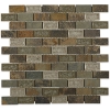 Picture of SOHO Studio Corp - Art Glass Mosaic 1 x 2 Rustic Slate