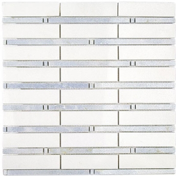 Picture of SOHO Studio Corp - Basket Weave White Thassos and Blue Celeste Line