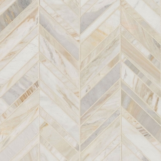 Picture of MS International - Athena Gold Mosaics Chevron Honed