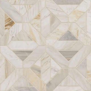 Picture of MS International - Athena Gold Mosaics Geometrica Honed