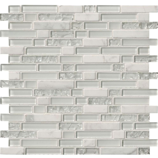 Picture of MS International - Decorative Blends Mosaic Interlocking 12 x 12 Delano Blanco