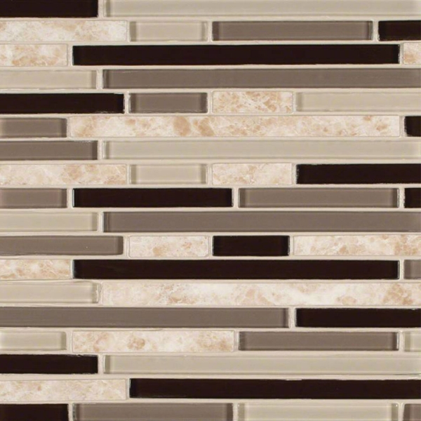 Picture of MS International - Decorative Blends Mosaic Interlocking 12 x 12 Amalfi Cafe