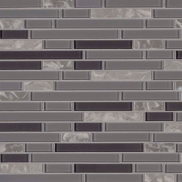 Picture of MS International - Decorative Blends Mosaic Interlocking 12 x 12 Lorena Grigio