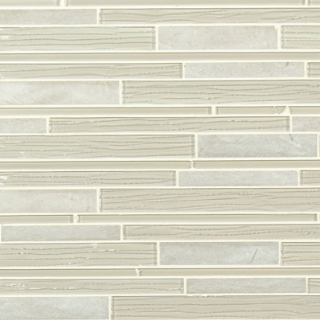 Picture of MS International - Decorative Blends Mosaic Interlocking 12 x 12 Snowcap Blend