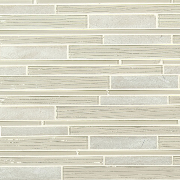 Picture of MS International - Decorative Blends Mosaic Interlocking 12 x 12 Snowcap Blend