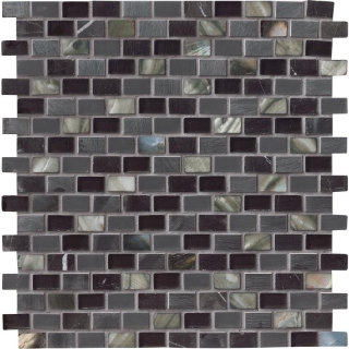 Picture of MS International - Decorative Blends Mosaic Mini Brick Midnight Pearl