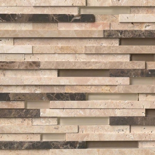 Picture of MS International - Decorative Blends Mosaic Interlocking 3D 8 x 18 Ashlar Rock