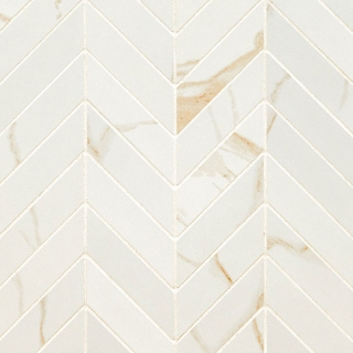 Picture of MS International - Eden Chevron Mosaic Matte Calacatta