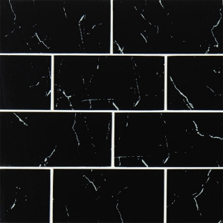 Picture of MS International - Glass 3 x 6 Nero Marquina