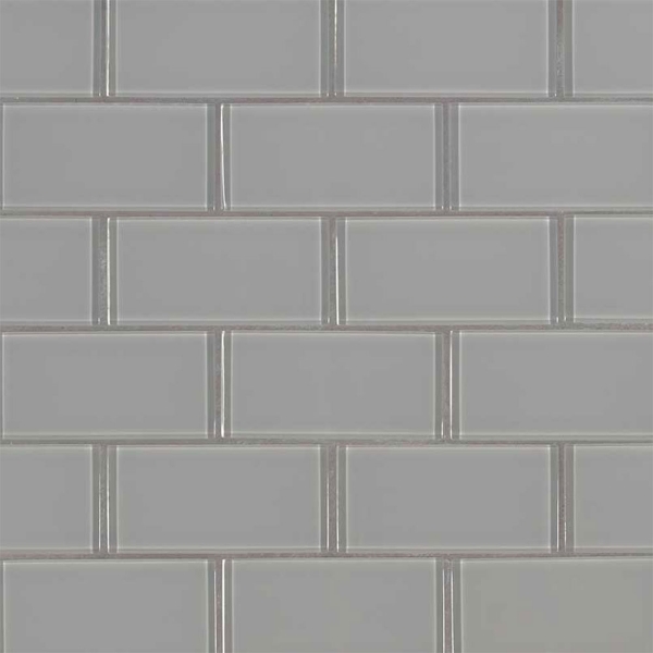 Picture of MS International - Glass Mosaic 2 x 4 Oyster Gray