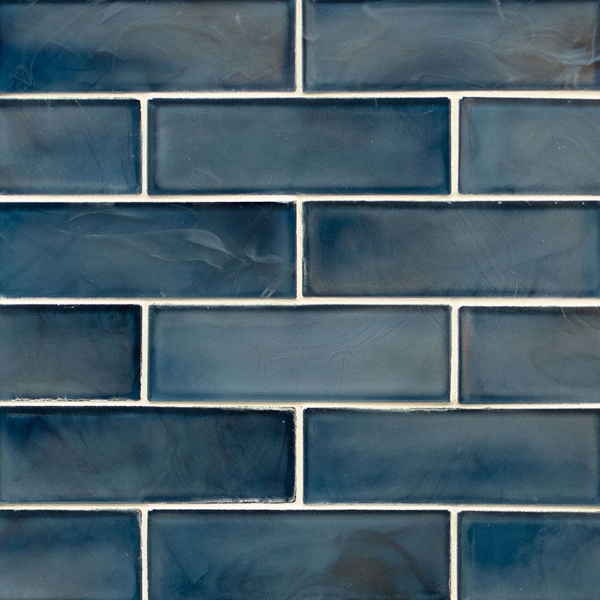 Picture of MS International - Glass Mosaic 2 x 6 Blue Shimmer