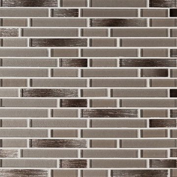 Picture of MS International - Glass Mosaic Interlocking 12 x 12 Champagne Blend