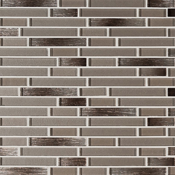 Picture of MS International - Glass Mosaic Interlocking 12 x 12 Champagne Blend