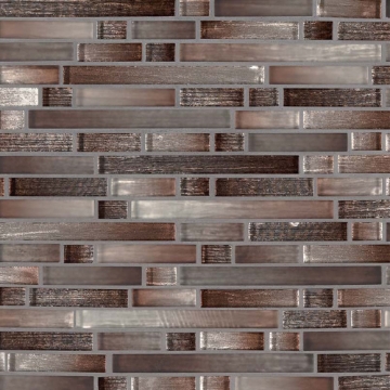 Picture of MS International - Glass Mosaic Interlocking 12 x 12 Akaya Copper