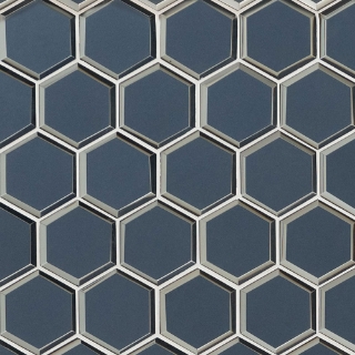 Picture of MS International - Glass Mosaic Other Vague Blue Hexagon