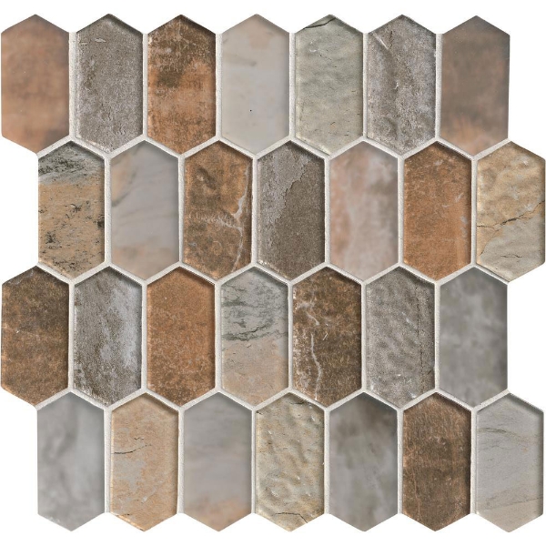 Picture of MS International - Glass Mosaic Picket Pattern Taos