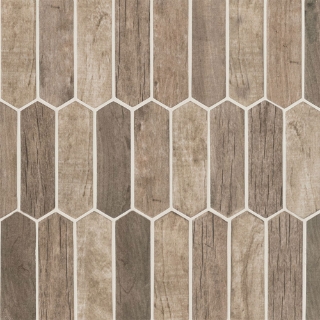Picture of MS International - Glass Mosaic Picket Pattern Driftwood