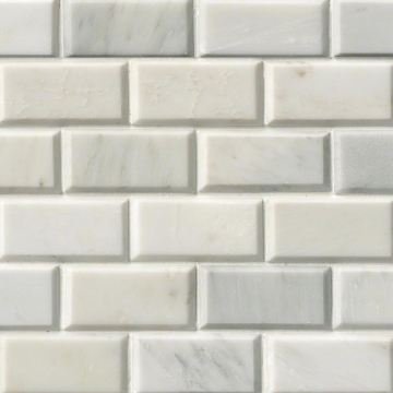 Picture of MS International - Marble Mosaics Brick 2 x 4 Polished Greecian White Beveled