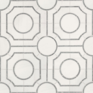 Picture of MS International - Marble Mosaics Geometrica Bianco Dolomite Regency