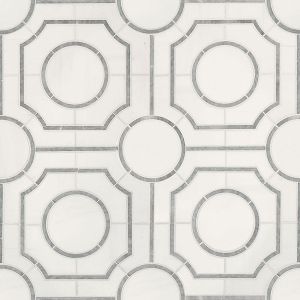 Picture of MS International - Marble Mosaics Geometrica Bianco Dolomite Regency