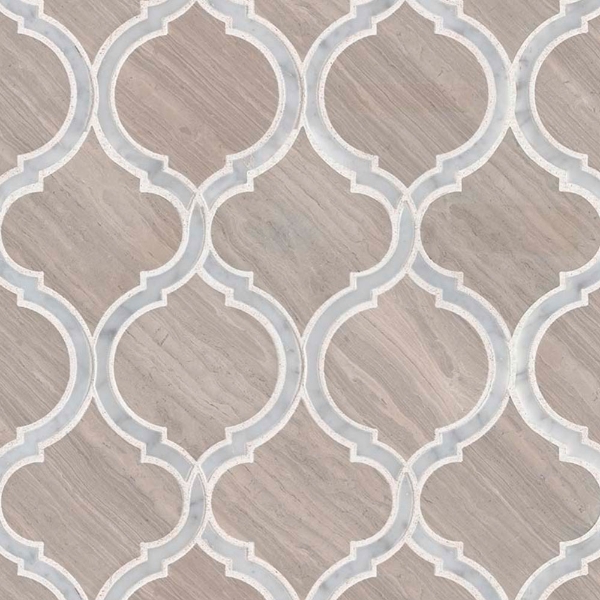 Picture of MS International - Marble Mosaics Geometrica White Quarry Savona