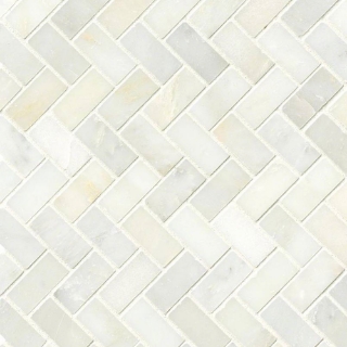 Picture of MS International - Marble Mosaics Herringbone Polished Greecian White