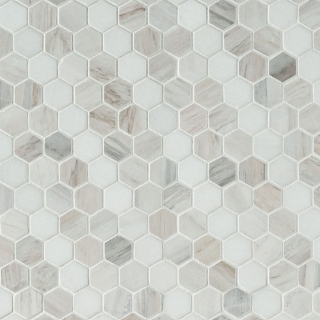 Picture of MS International - Marble Mosaics Hexagon 1 X 1 Polished Angora Sazi