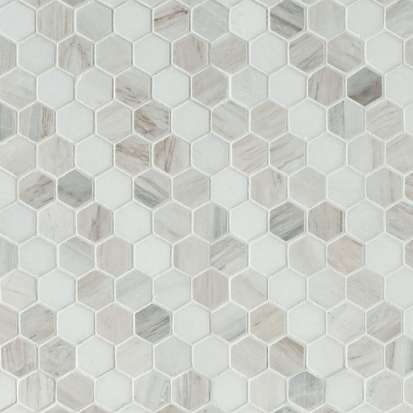 Picture of MS International - Marble Mosaics Hexagon 1 X 1 Polished Angora Sazi
