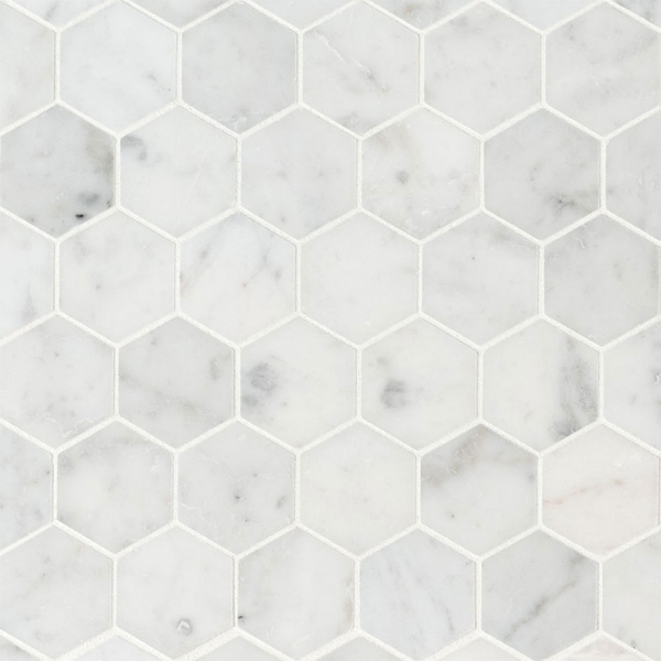 Picture of MS International - Marble Mosaics Hexagon 2 x 2 Honed Carrara White