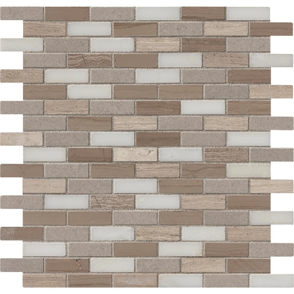 Picture of MS International - Marble Mosaics Other Honed Arctic Storm Mini Brick