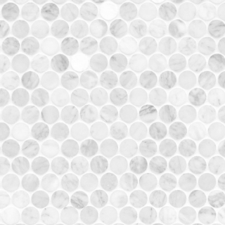 Picture of MS International - Marble Mosaics Round Honed Carrara White
