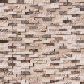 Picture of MS International - Marble Mosaics Splitface Emperador Blend