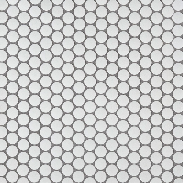 Picture of MS International - Penny Round Mosaic Bianco