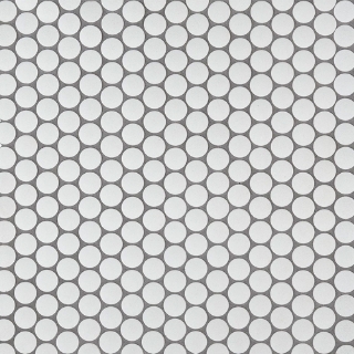 Picture of MS International - Penny Round Mosaic Bianco Matte