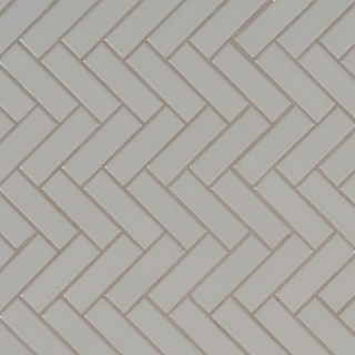Picture of MS International - Retro Mosaic Glossy Gray Herringbone