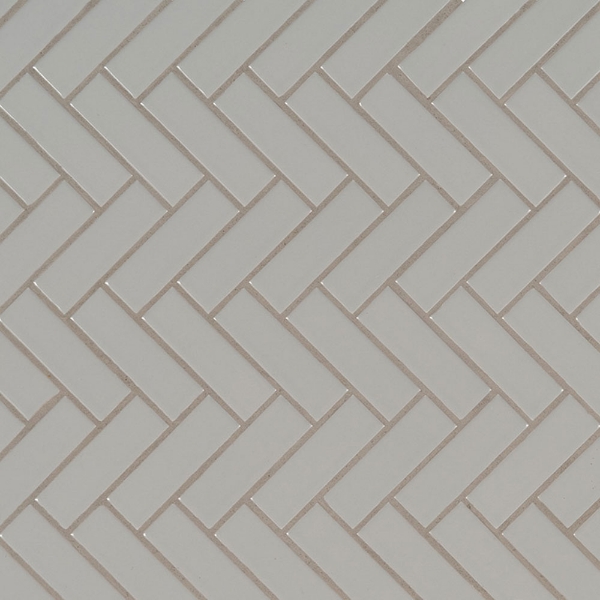 Picture of MS International - Retro Mosaic Glossy Gray Herringbone
